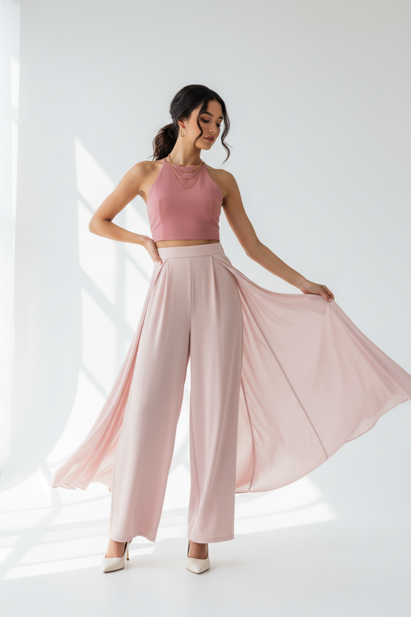 Pink Palazzo Pant