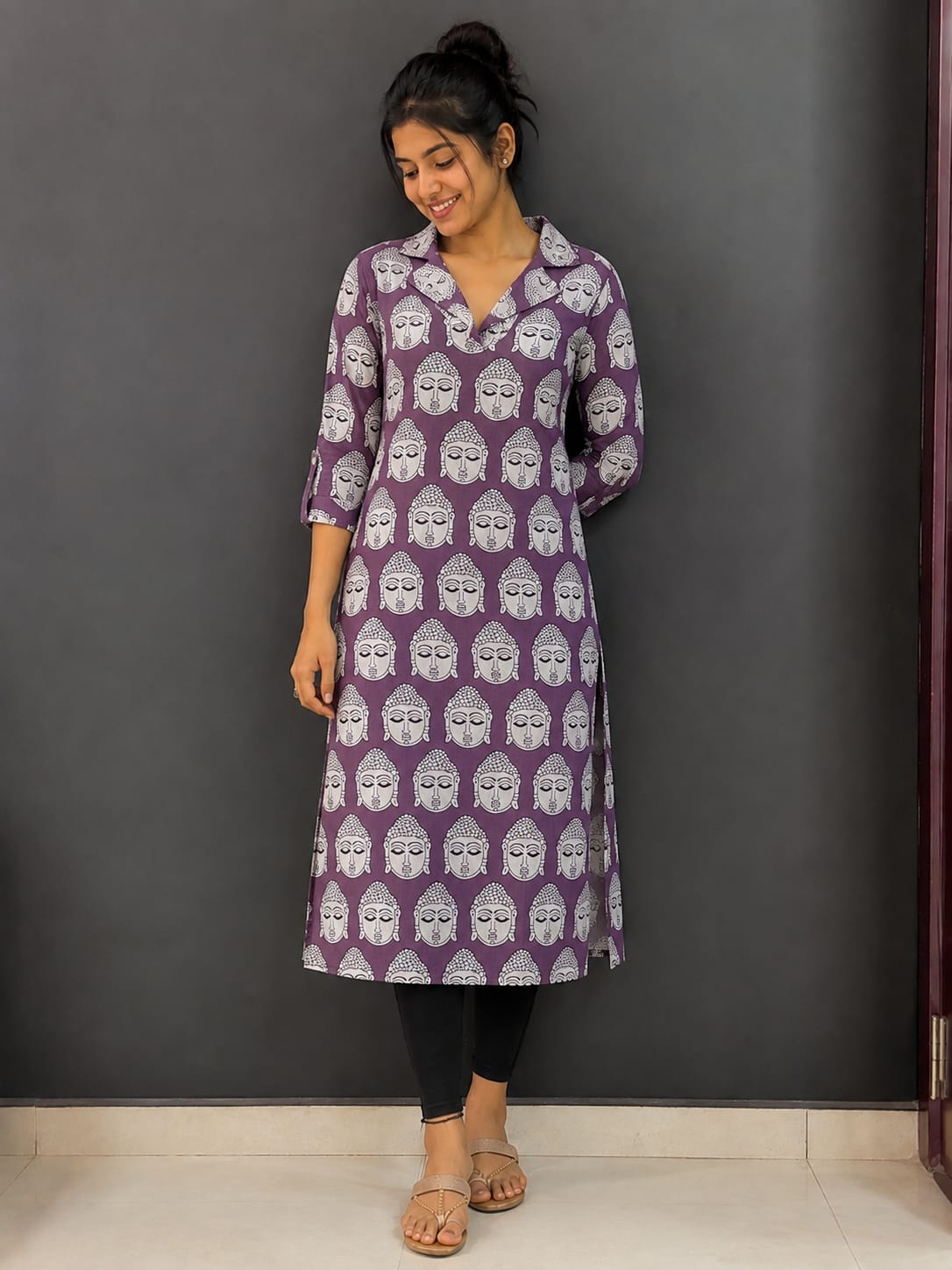 Purple Kalamkari Top