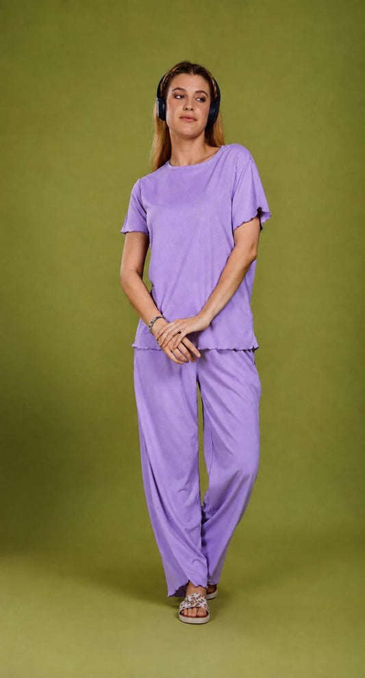 Women’s Lavender T-Shirt and Jogger Co-ord Set