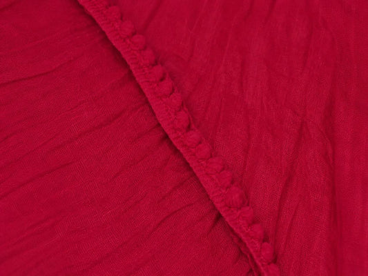 Red Textured Fabric Dupatta