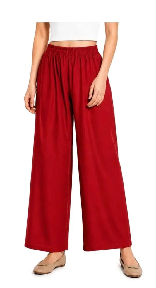 Women’s Red Wide-Leg Palazzo Pants