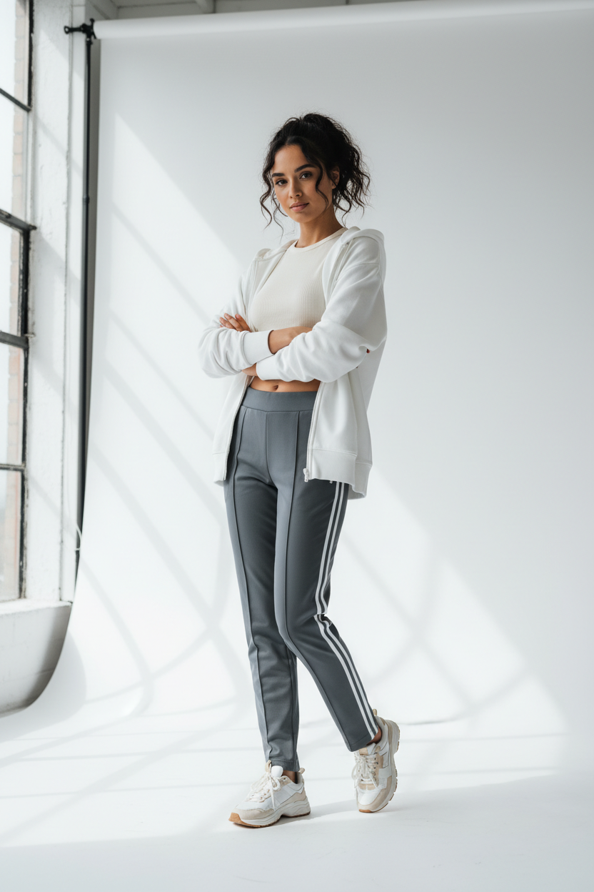 Woman Wearing Track Pants